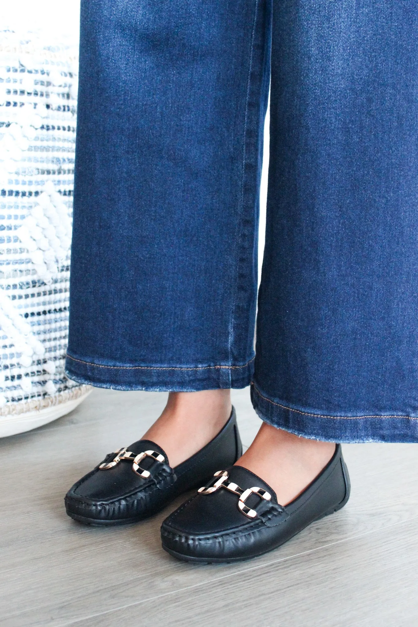Classic Chic Buckle Loafer • Black