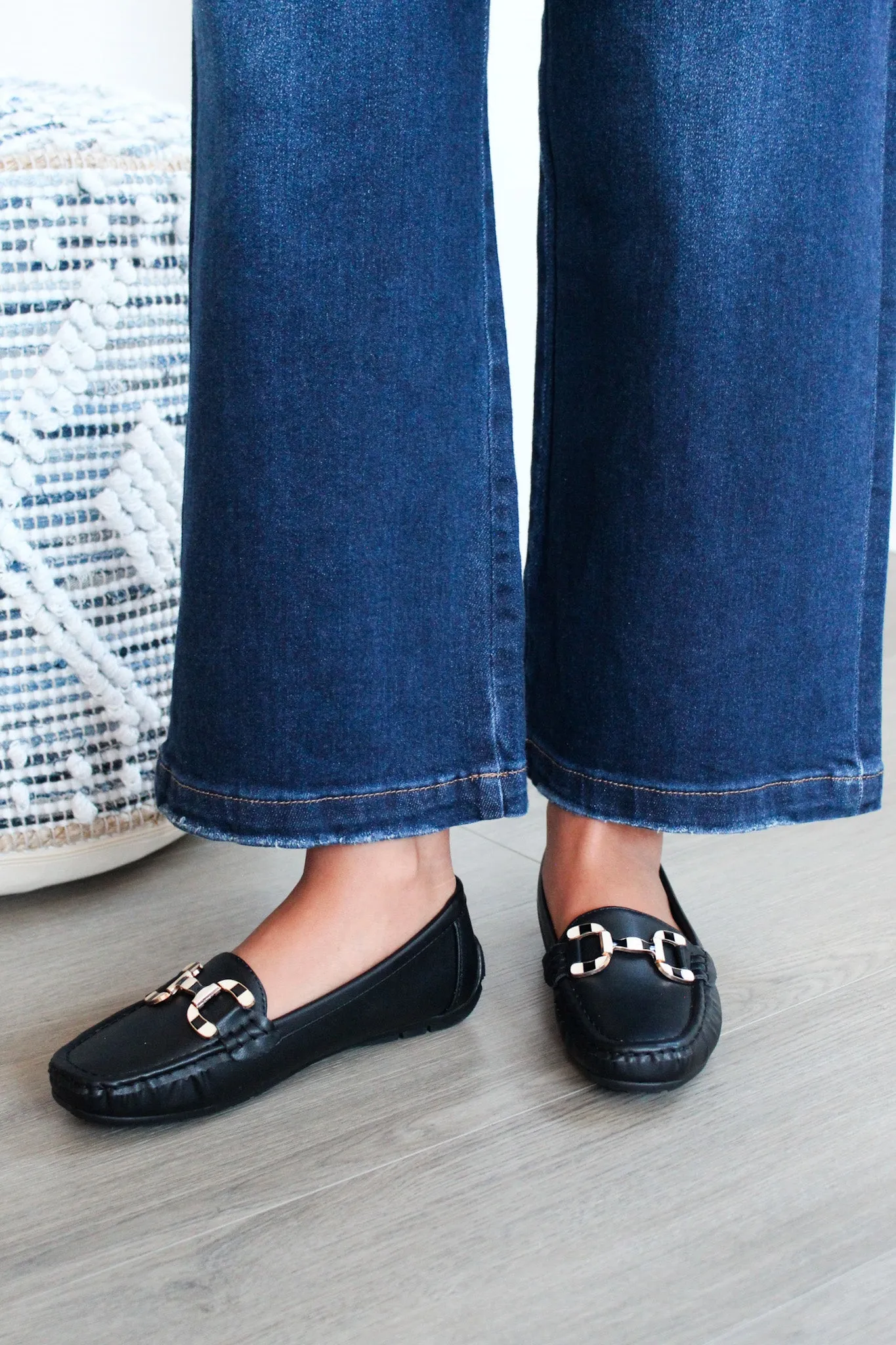 Classic Chic Buckle Loafer • Black
