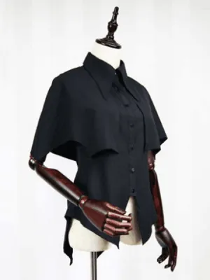 Classic Lolita Shirt Chiffon Cape Design Irregular Lolita Top
