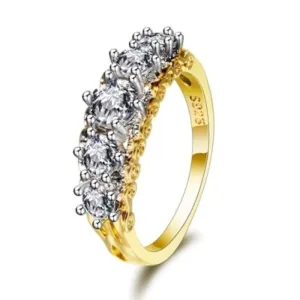 Classic Zircon Engagement Ring Wedding Women Jewelry
