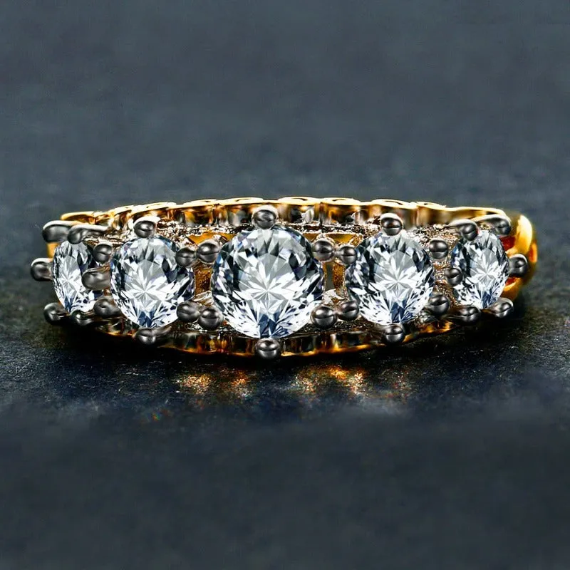 Classic Zircon Engagement Ring Wedding Women Jewelry