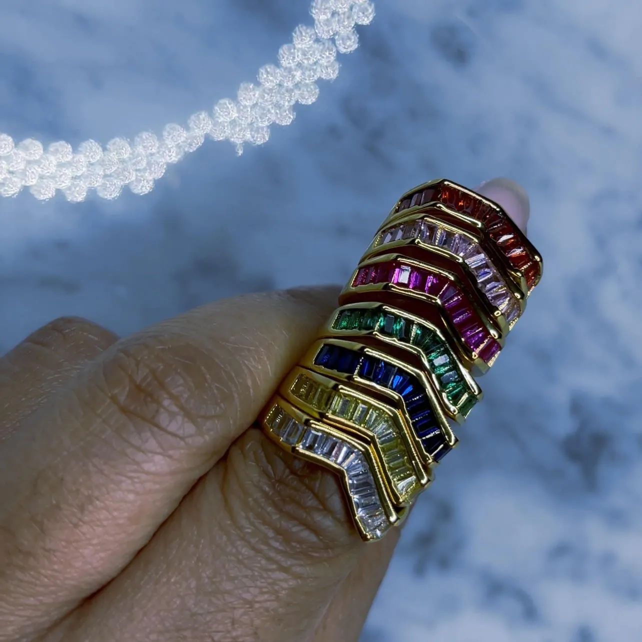 Colores - Baguette Ring (Gold)