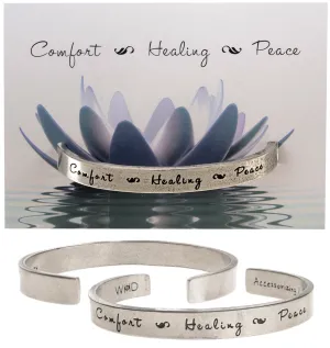 Comfort-Healing-Peace Quotable Cuff Bracelet