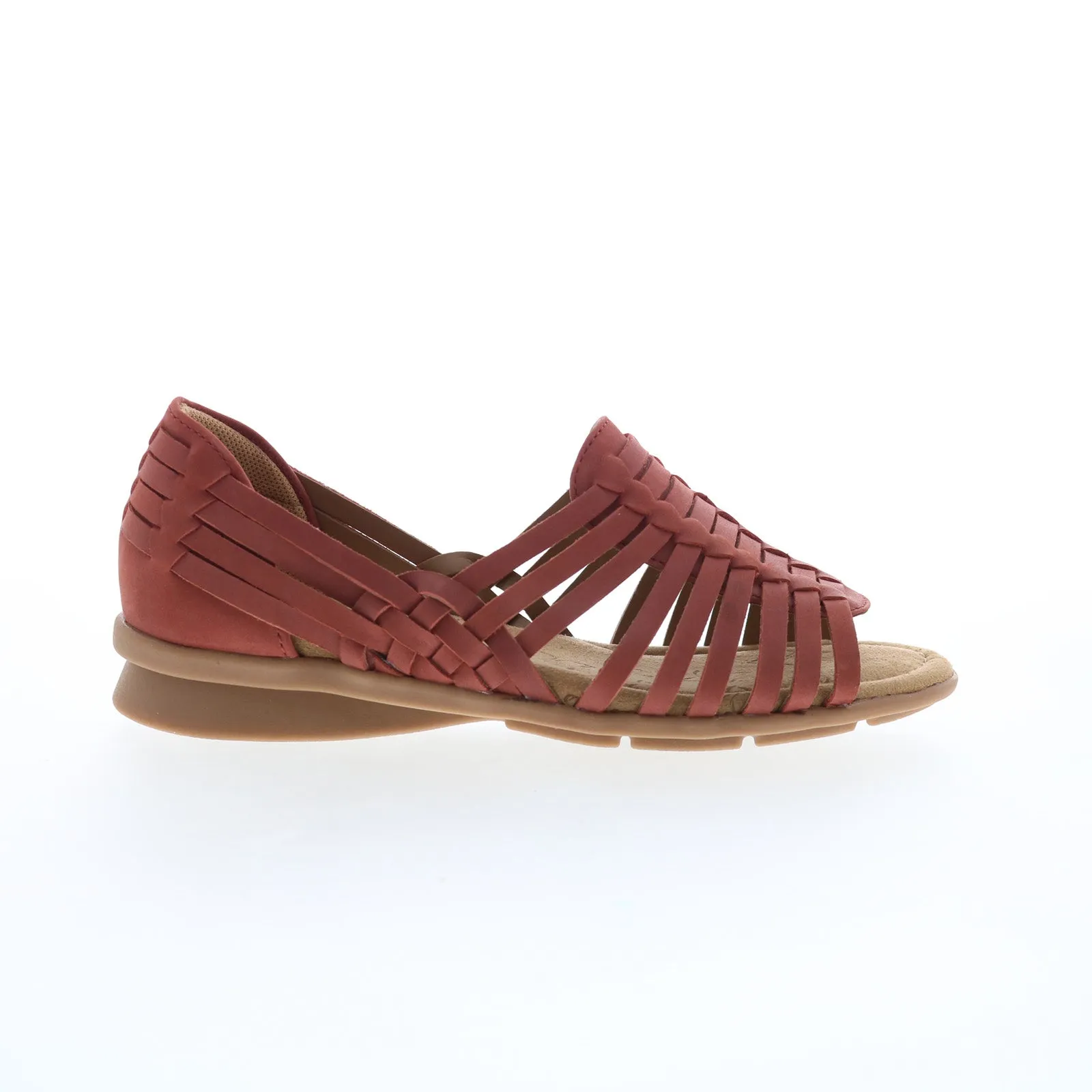 Comfortiva Putnam CT0037002 Womens Red Wide Leather Loafer Flats Shoes