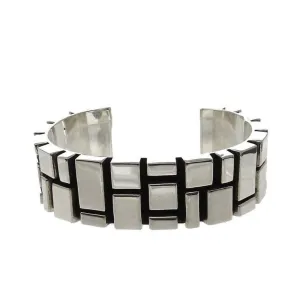 Contemporary Sterling Silver Cuff