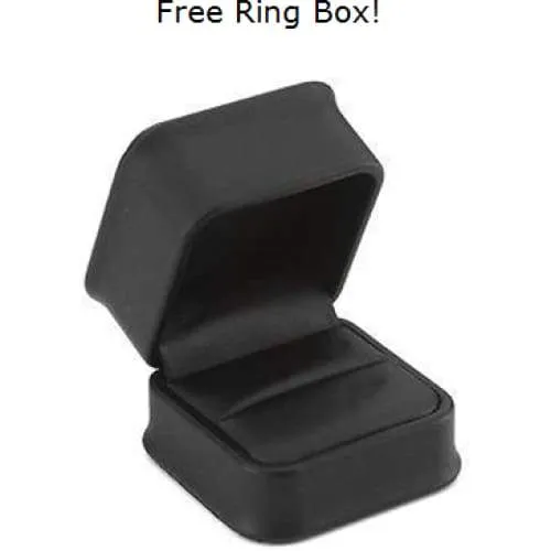Corey Black & Blue Tungsten Wedding Band Ion Plated Blue Stripe and Beveled Edges 6mm & 8mm