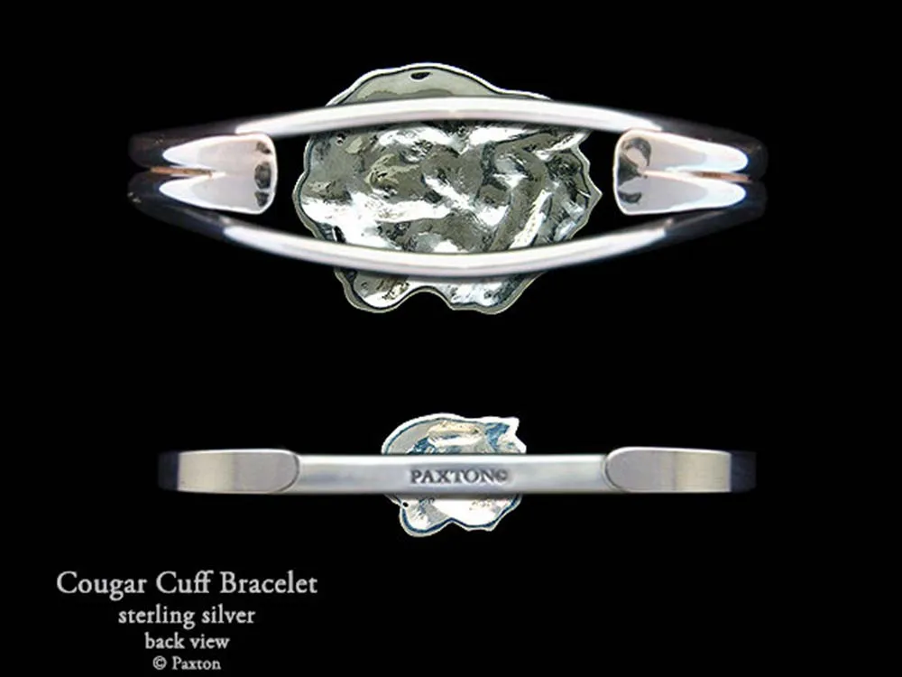 Cougar Panther Cuff Bracelet Sterling Silver