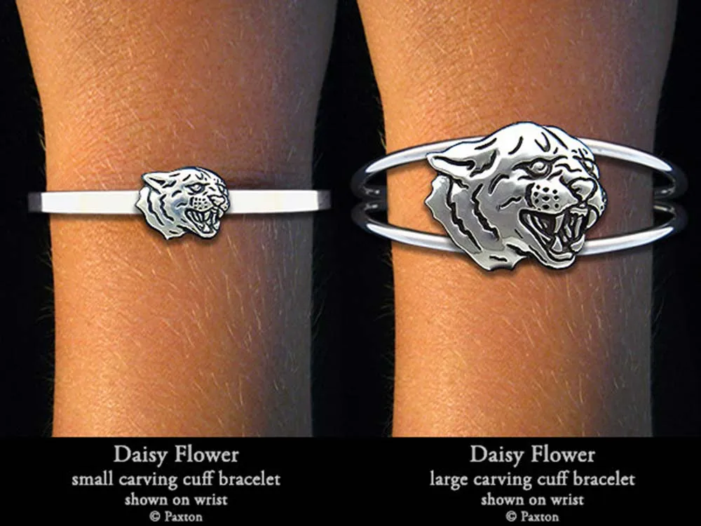 Cougar Panther Cuff Bracelet Sterling Silver