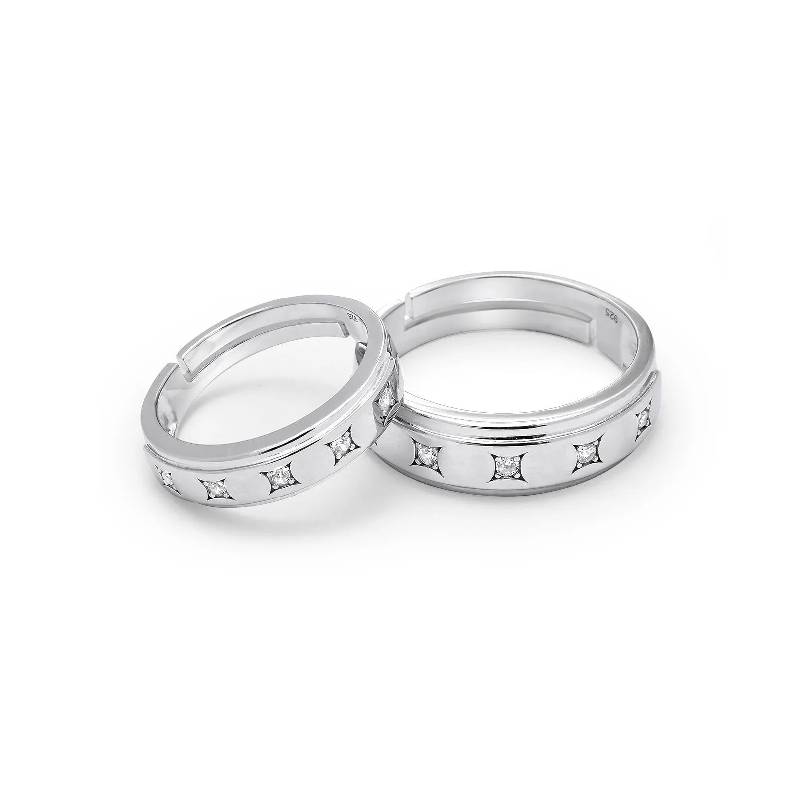 Couple Rings Silver – Classic Love Bands