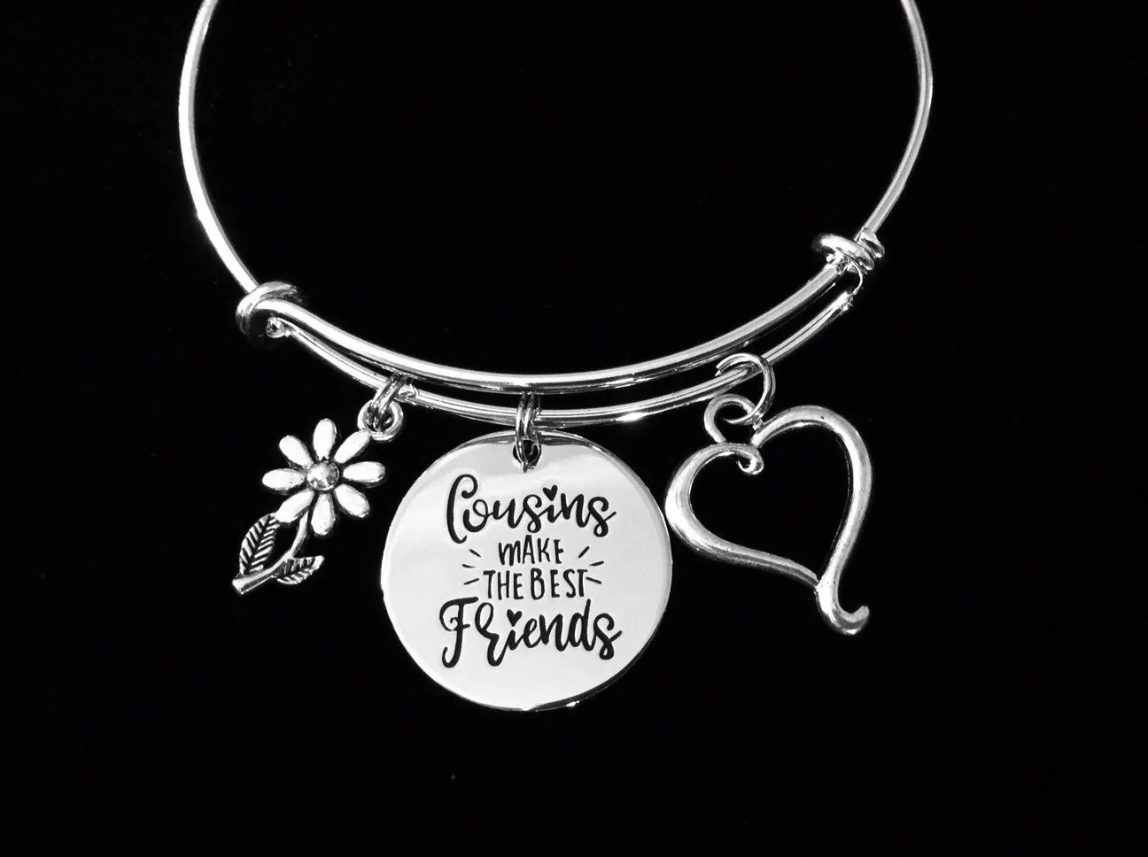 Cousins Makes the Best Friends Adjustable Bracelet Expandable Charm Bracelet Bangle Gift