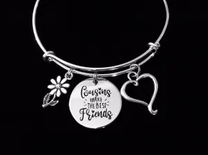 Cousins Makes the Best Friends Adjustable Bracelet Expandable Charm Bracelet Bangle Gift