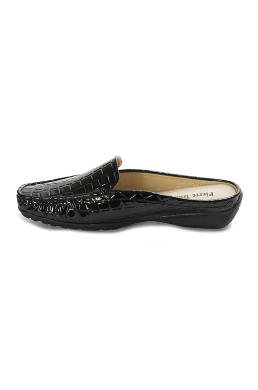 Croc Printed Slip on Mule