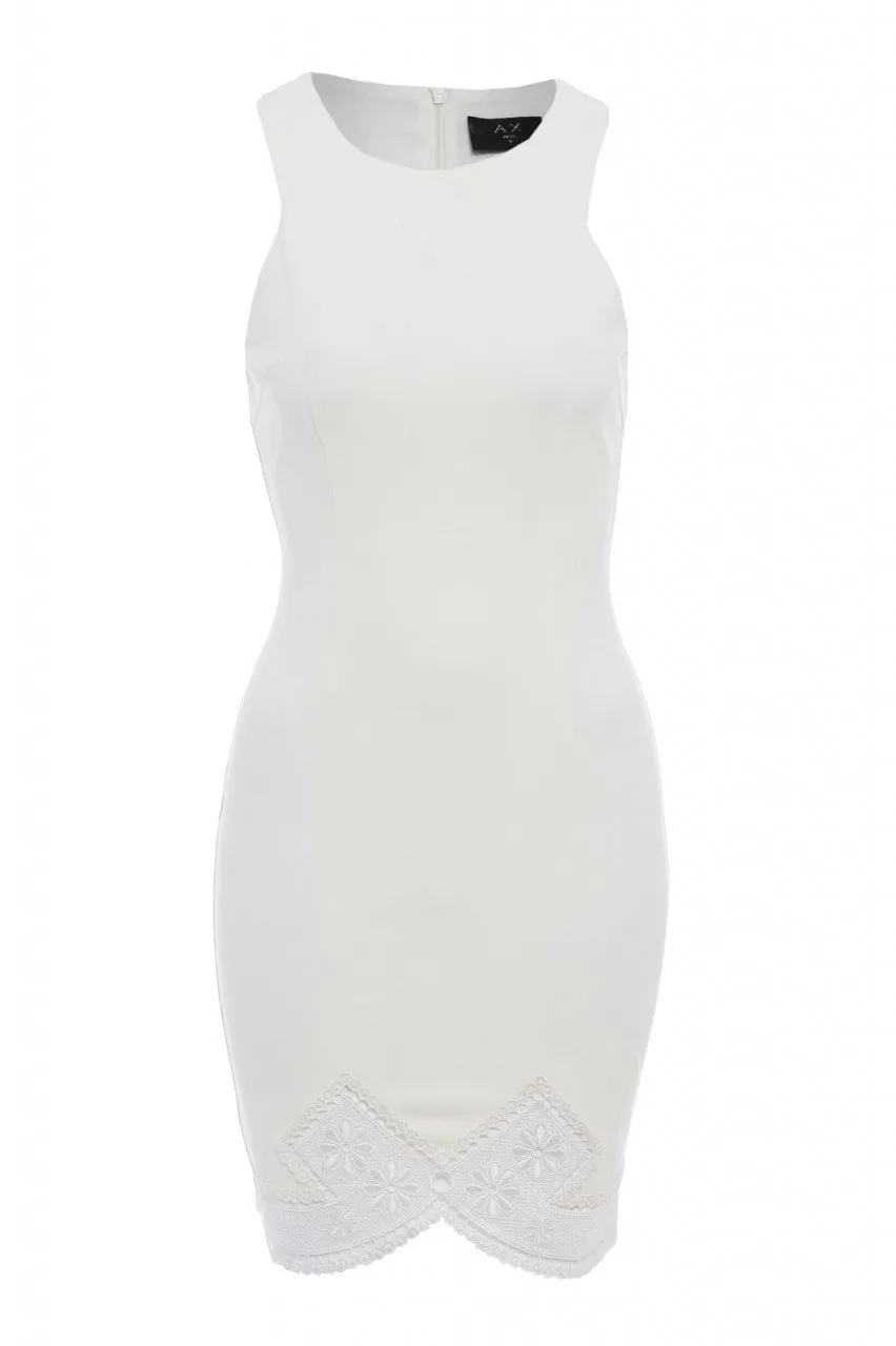 Crochet  Bow Hem Bodycon Dress