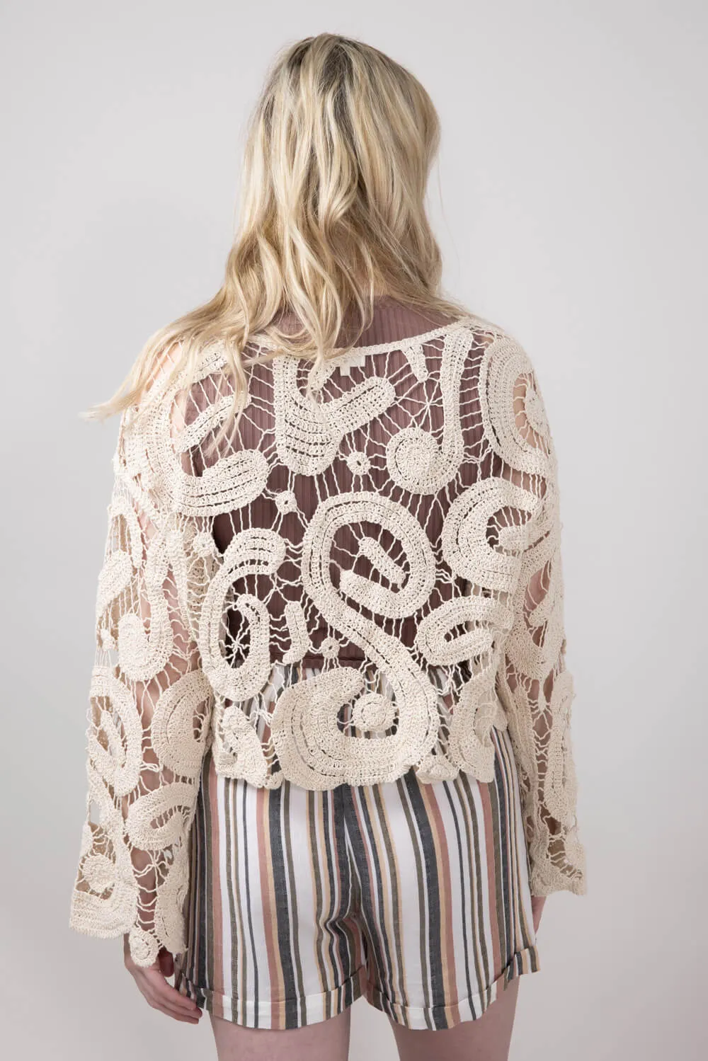 Crochet Top for Women in Natural | MAT4071-NAT
