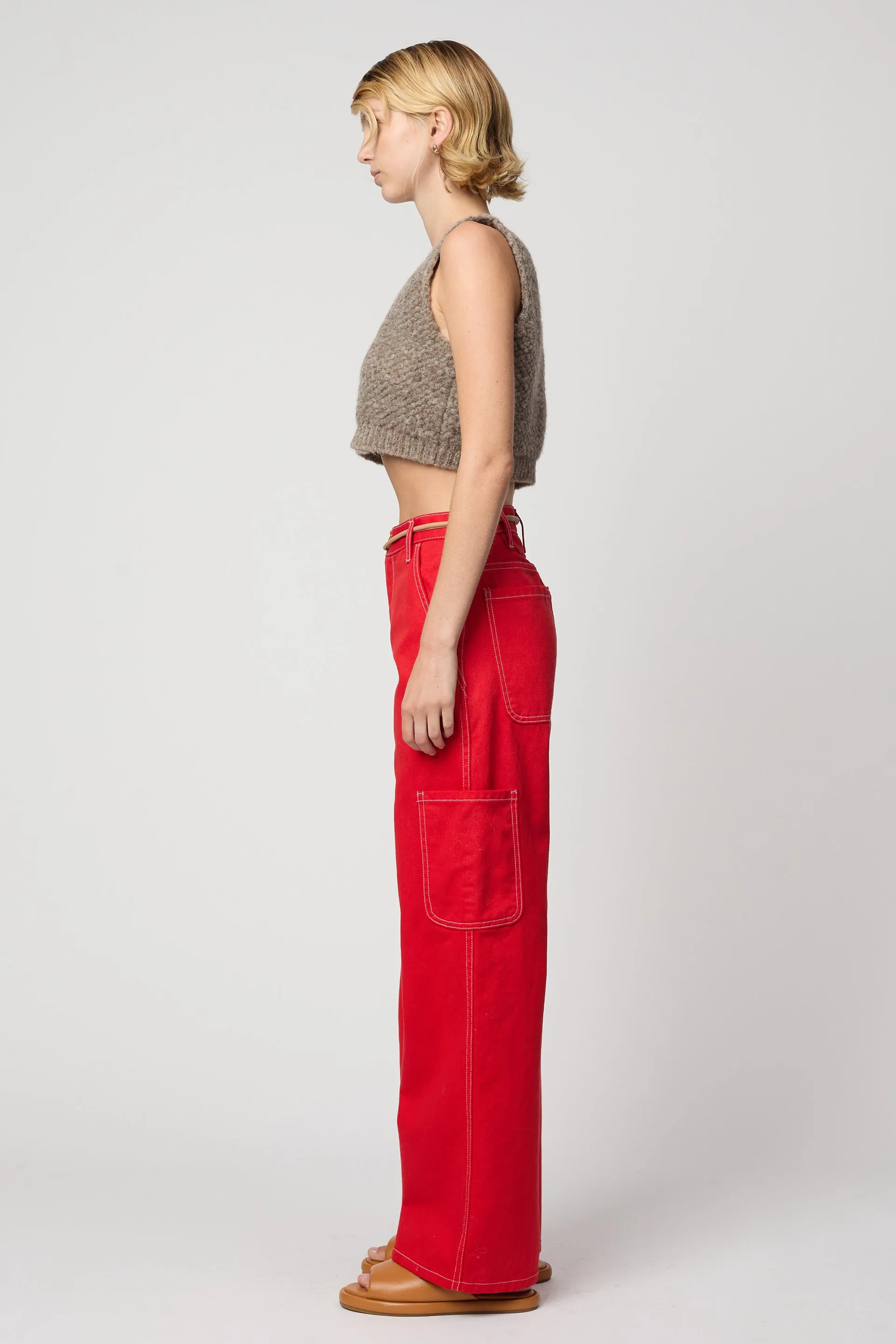 CROPPED TOP IN FRENCH TERRY