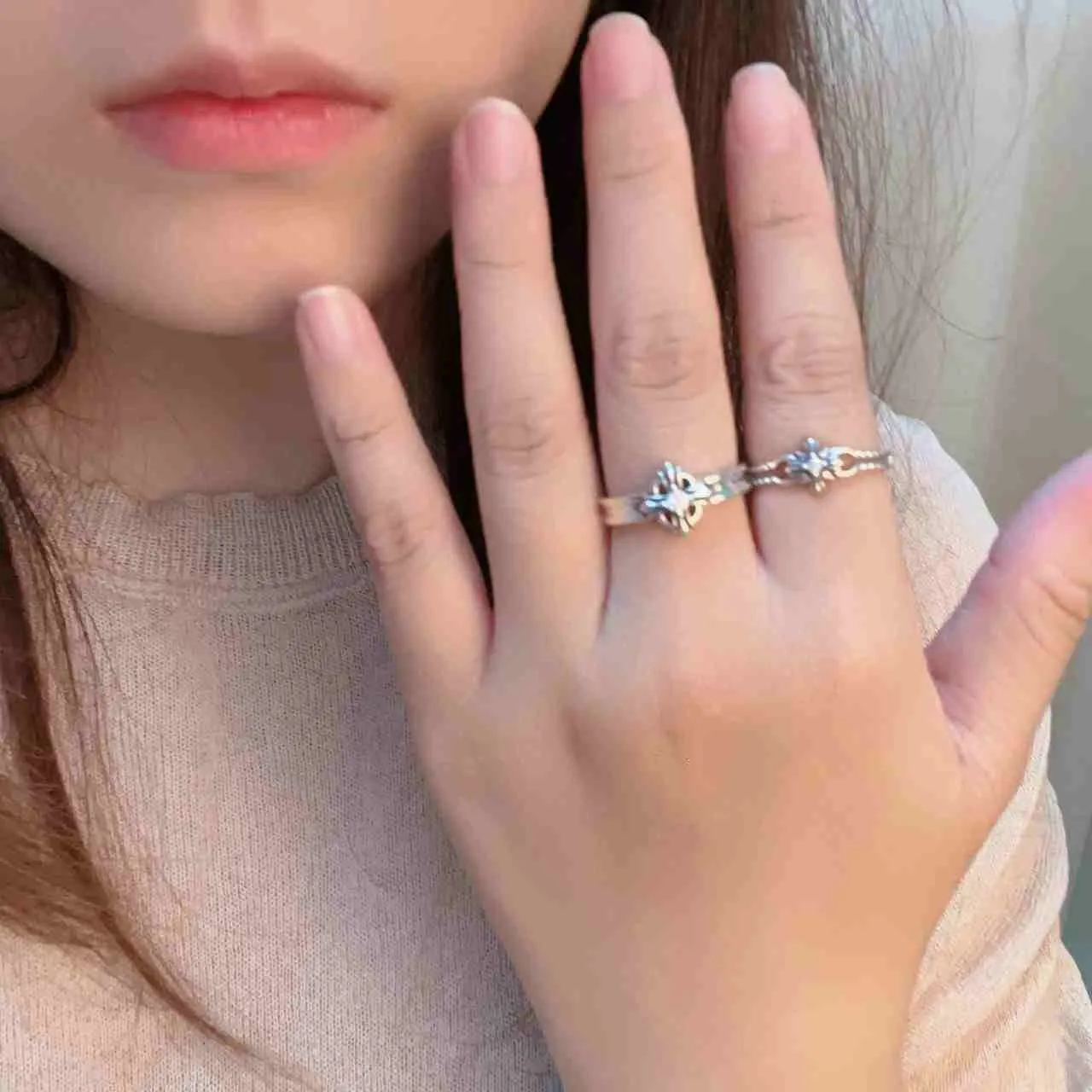 Cross Couple Rings Set