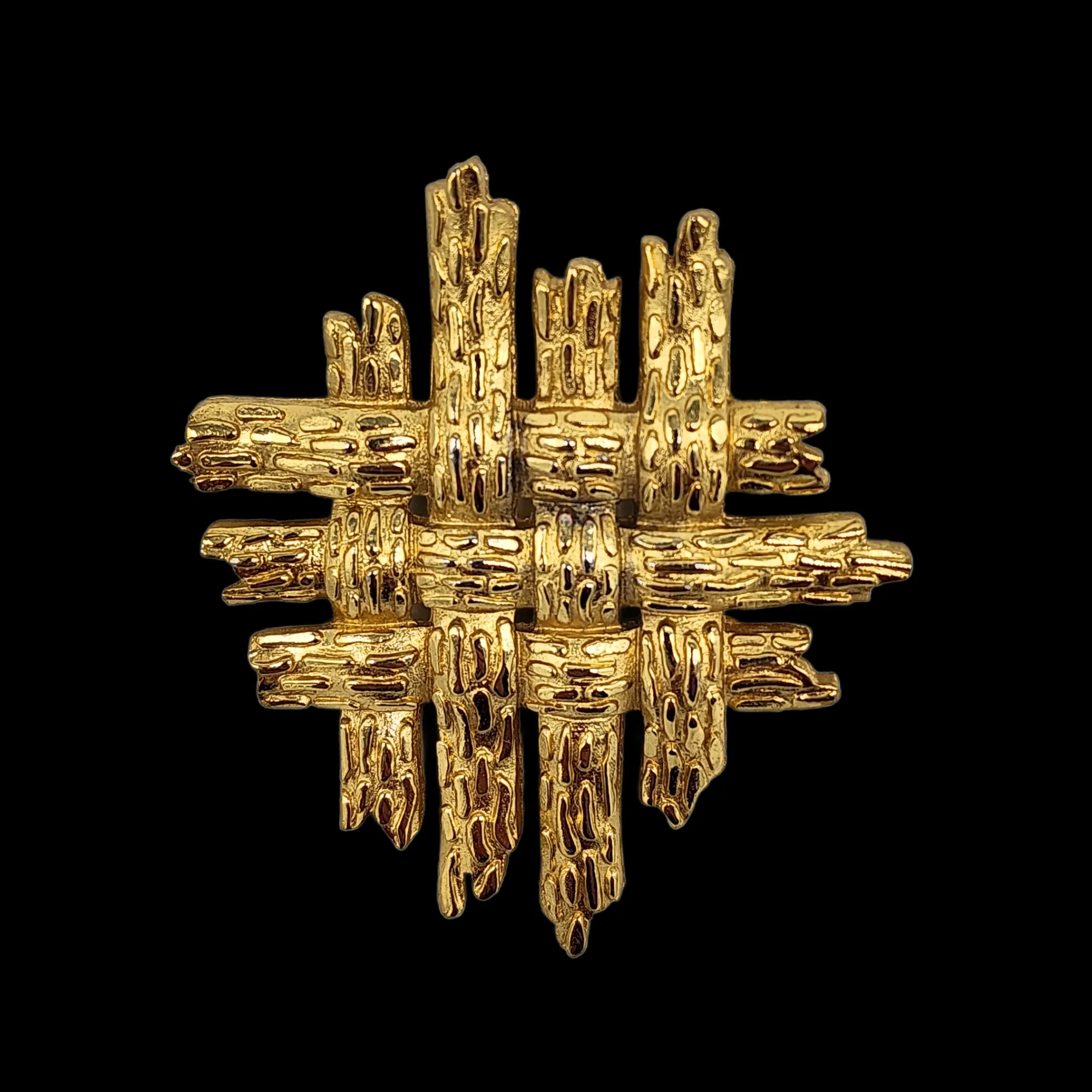 Crown Trifari Vintage Modernist Movement Brooch