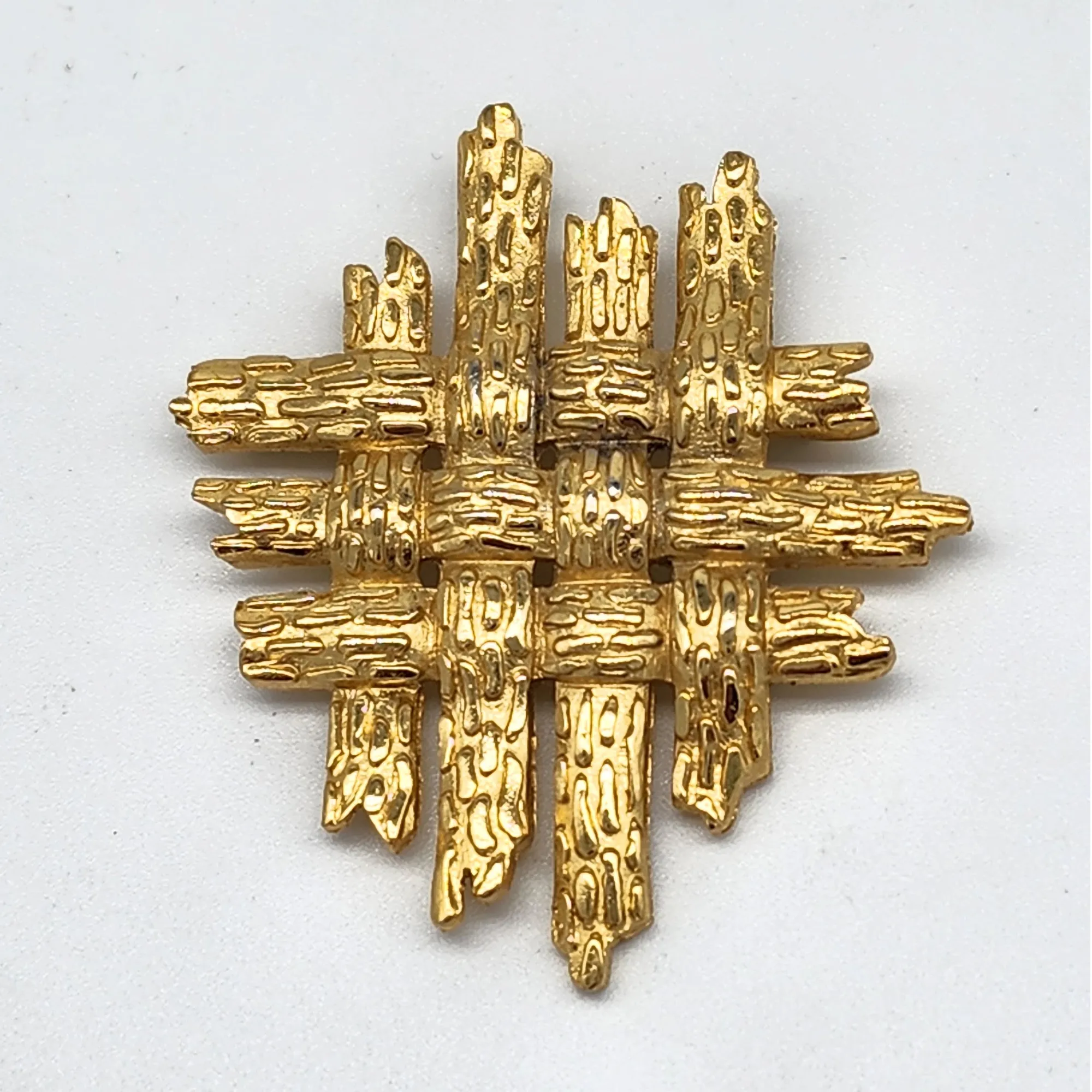 Crown Trifari Vintage Modernist Movement Brooch