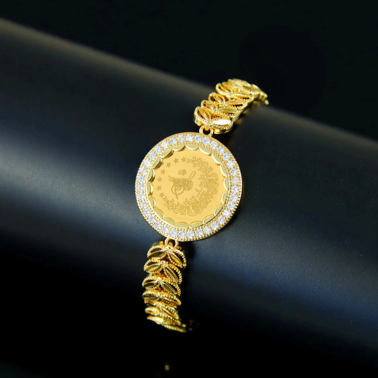 Crystal Rhinestone Gold Plated Bracelet