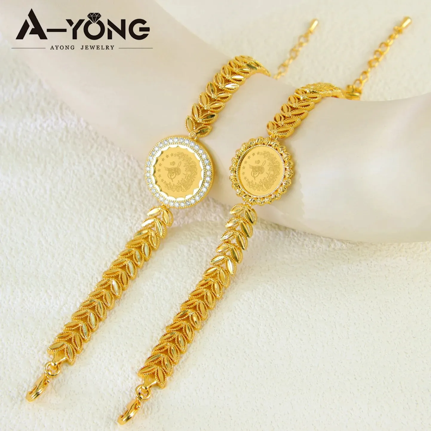 Crystal Rhinestone Gold Plated Bracelet
