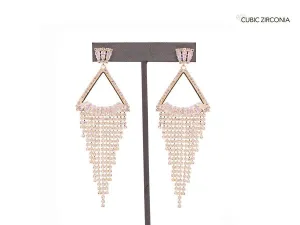 Cubic Zirconia Chandelier Earrings