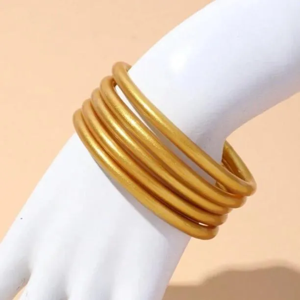 Cuffing Season Gold Bangles Set of 5