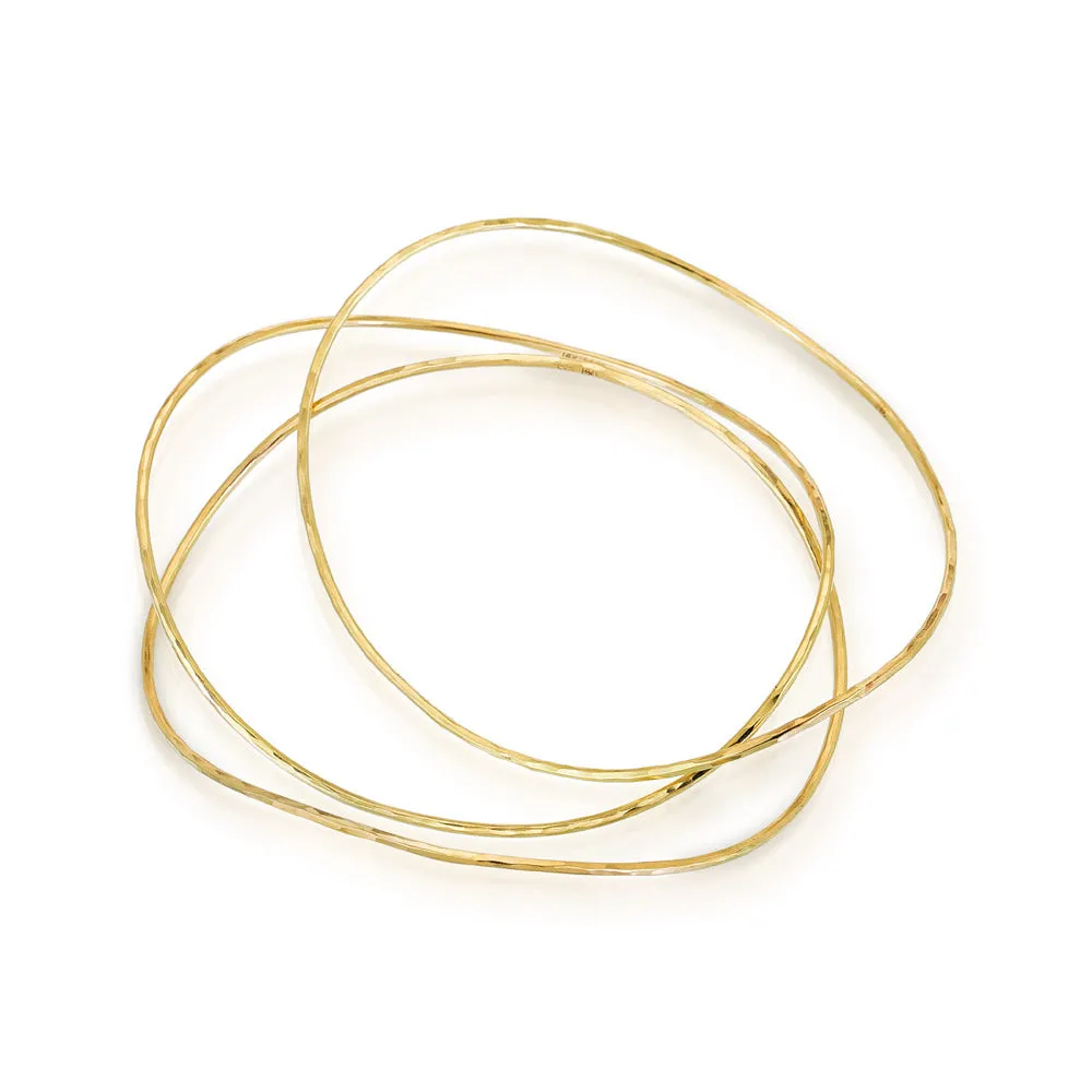 Curved Bangle in 14k gold