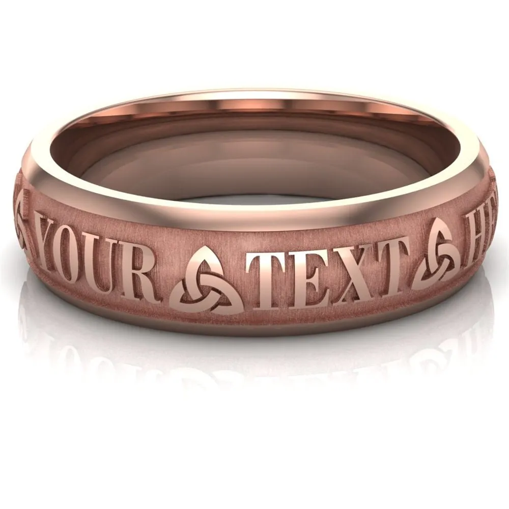 Custom Celtic Wedding Ring CUCEL1-14R6M