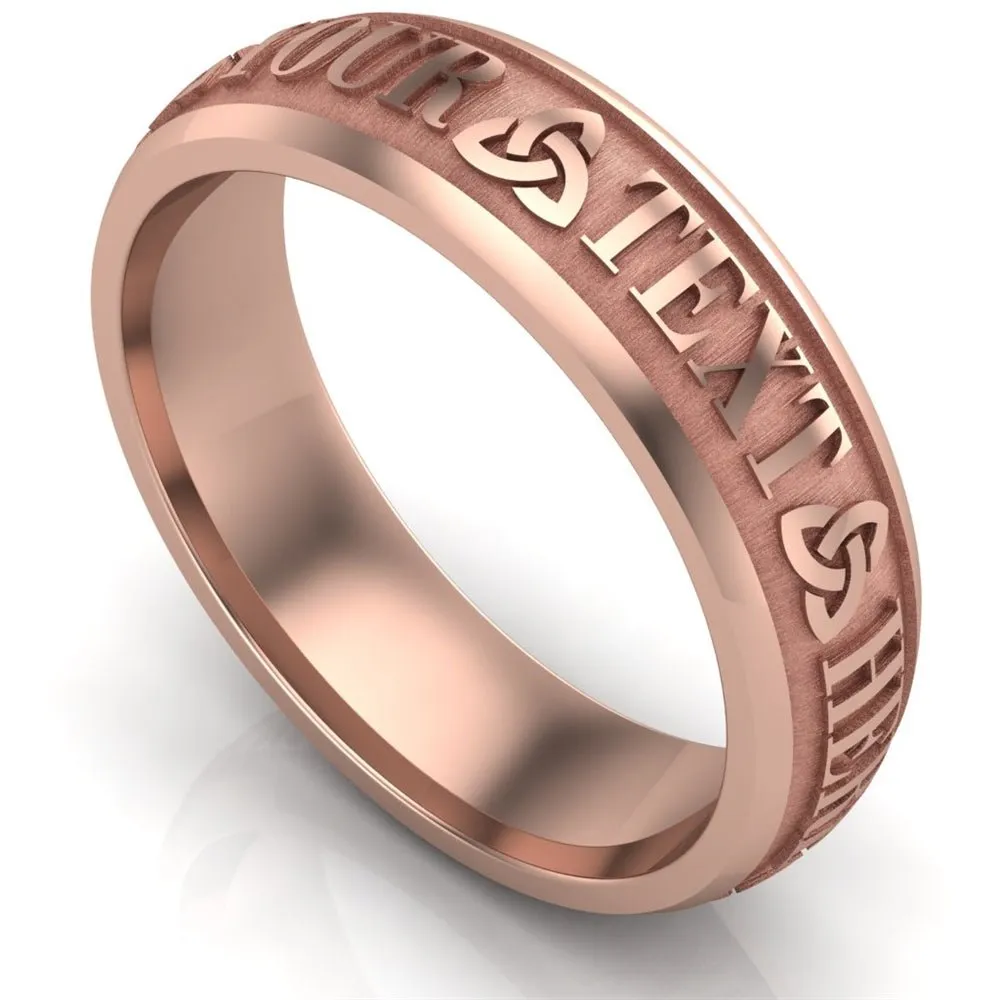 Custom Celtic Wedding Ring CUCEL1-14R6M