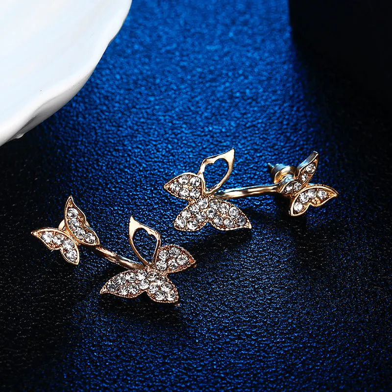 Dancing Butterfly Duet -- Stud Earrings For Women