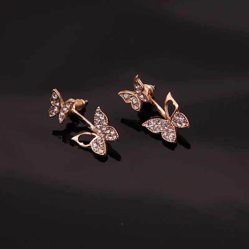 Dancing Butterfly Duet -- Stud Earrings For Women