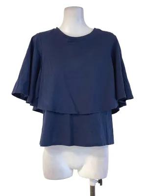 Dark Blue Butterfly Sleeves Top