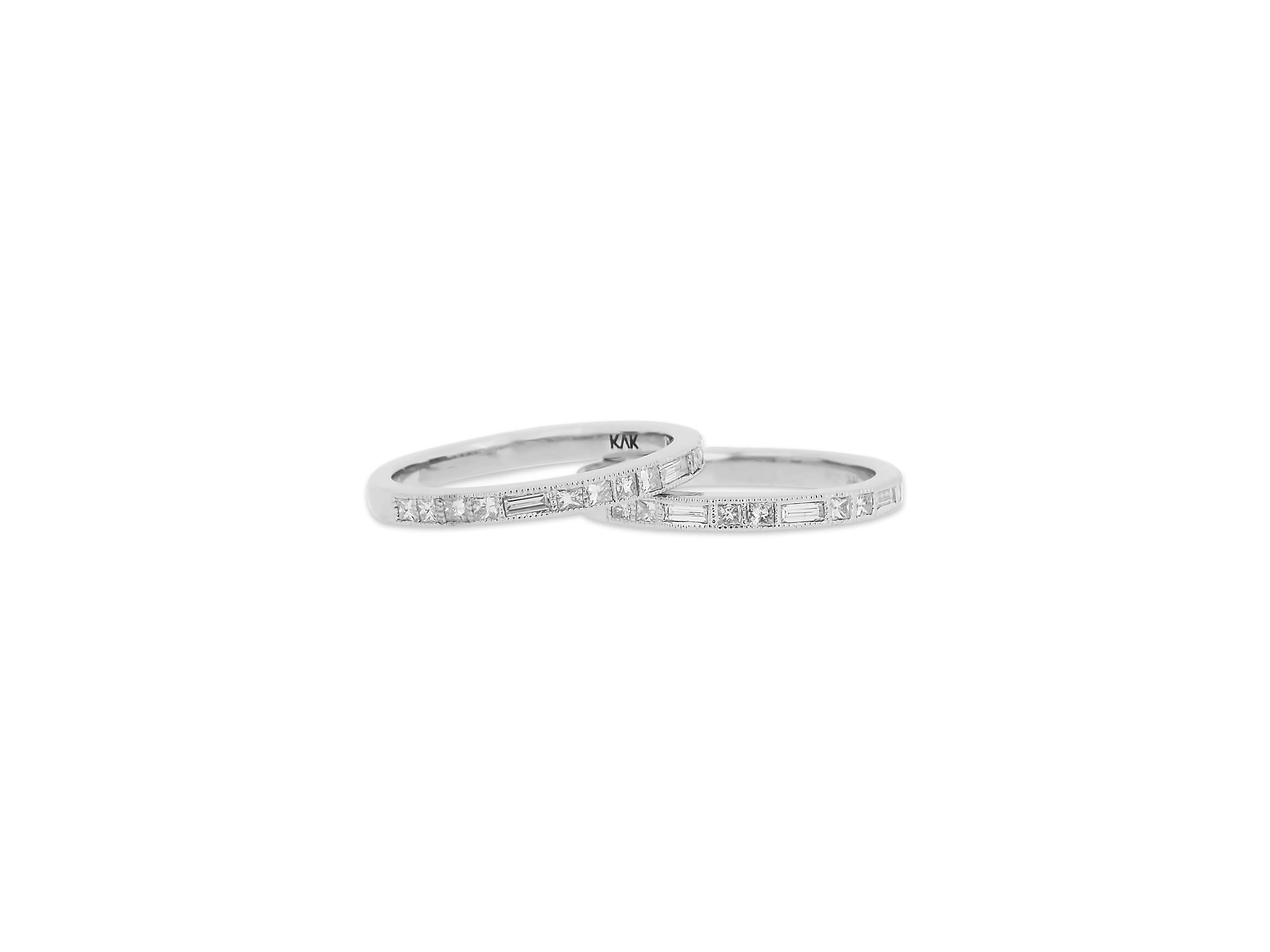 Delicate Double Diamond Rings