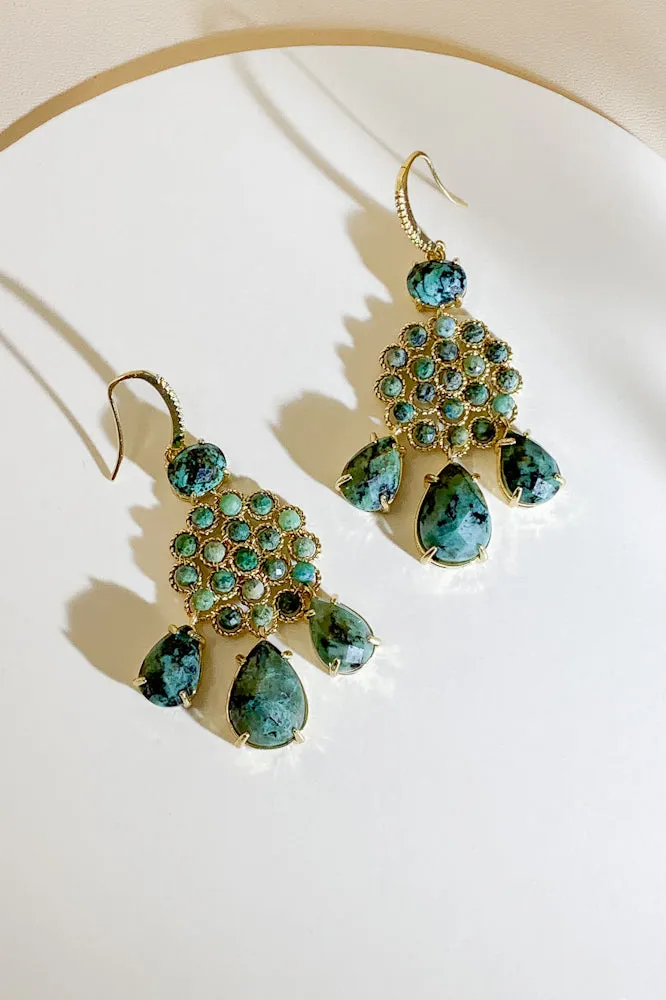 Delilah Gemstone Drop Earrings