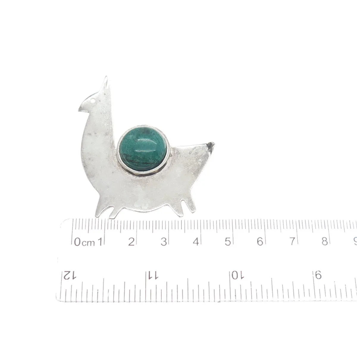DELLAPINA 925 Sterling Silver Vintage Real Azurite Peruvian Llama Pin Brooch