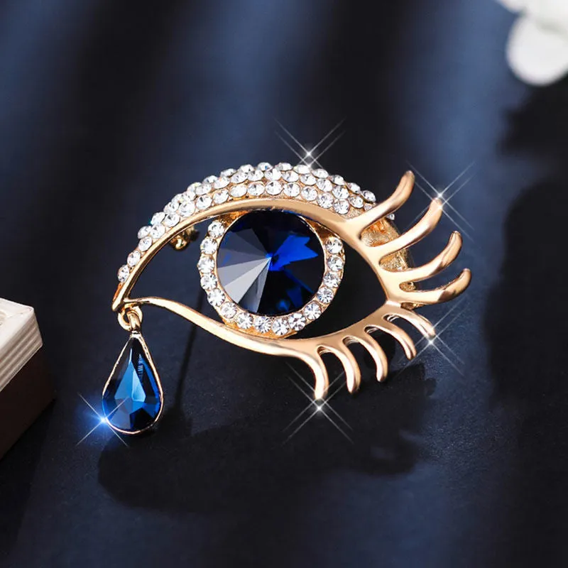 Design Camellia Crystal Zircon Rose Flower Brooch