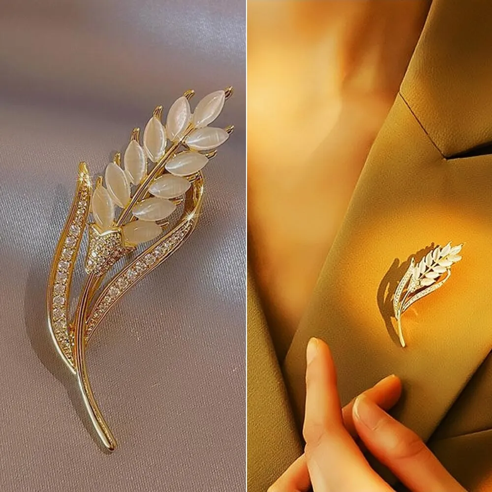 Design Camellia Crystal Zircon Rose Flower Brooch