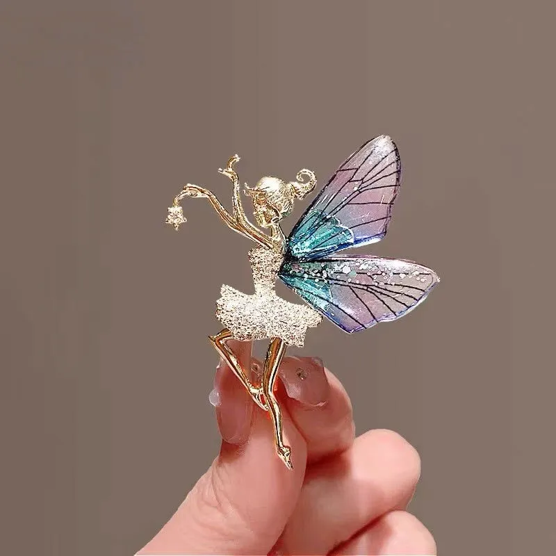 Design Camellia Crystal Zircon Rose Flower Brooch