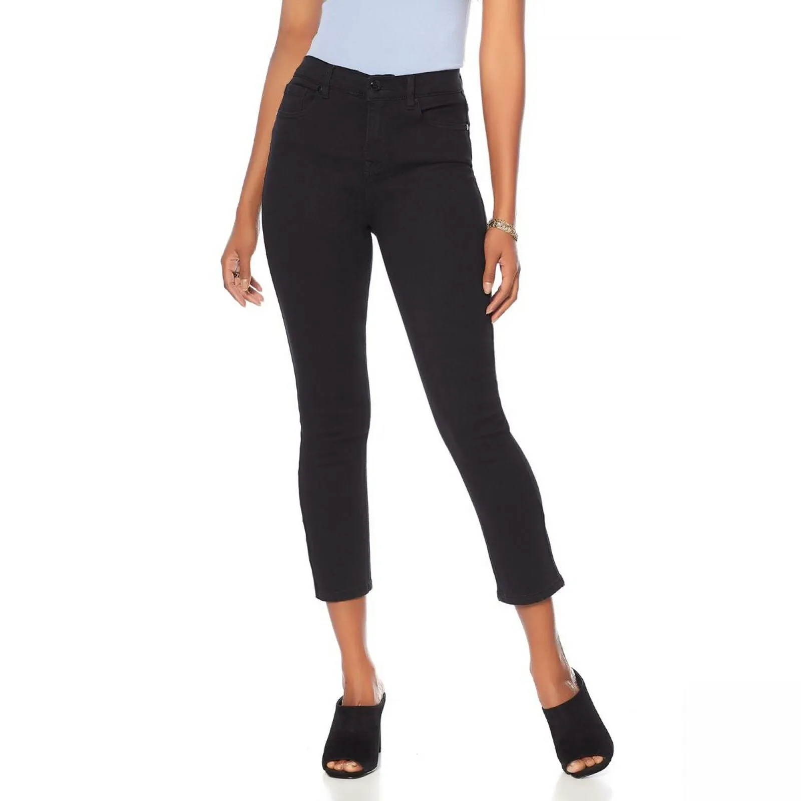 DG2 by Diane Gilman Women's Virtual Stretch Cropped Skinny Jeans