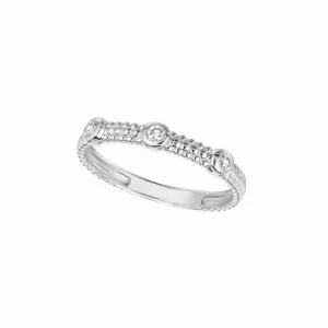 DIAMOND BEZEL SET RING 14K GOLD (0.09 CTW)