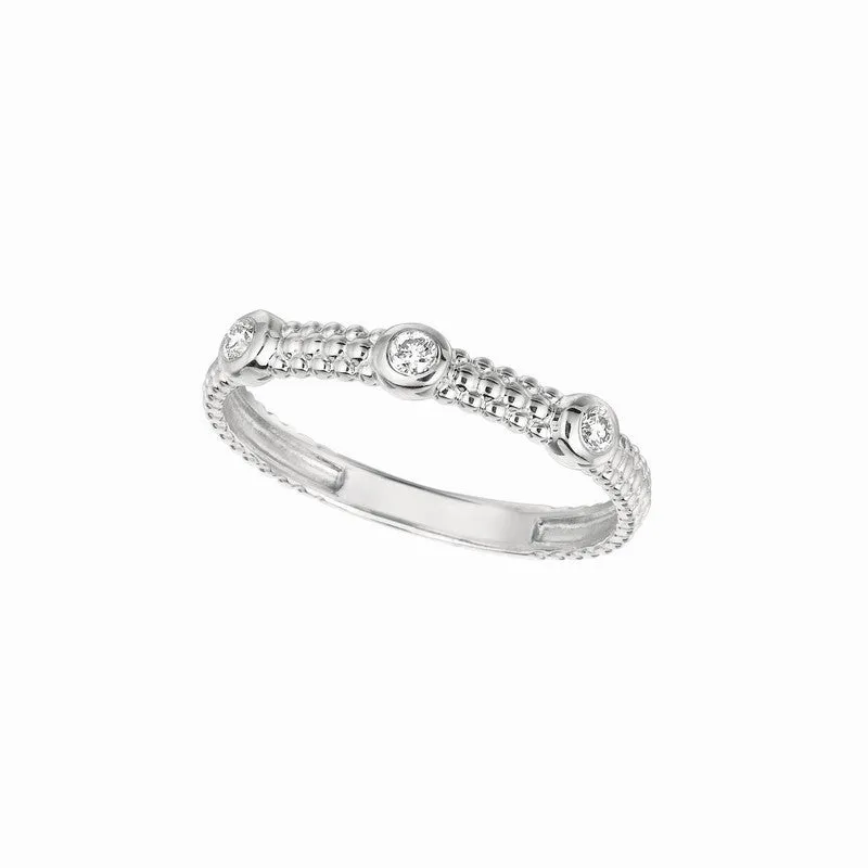 DIAMOND BEZEL SET RING 14K GOLD (0.09 CTW)