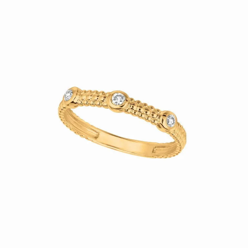 DIAMOND BEZEL SET RING 14K GOLD (0.09 CTW)
