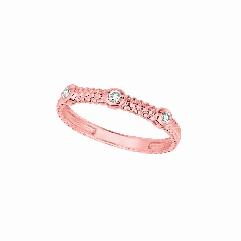 DIAMOND BEZEL SET RING 14K GOLD (0.09 CTW)