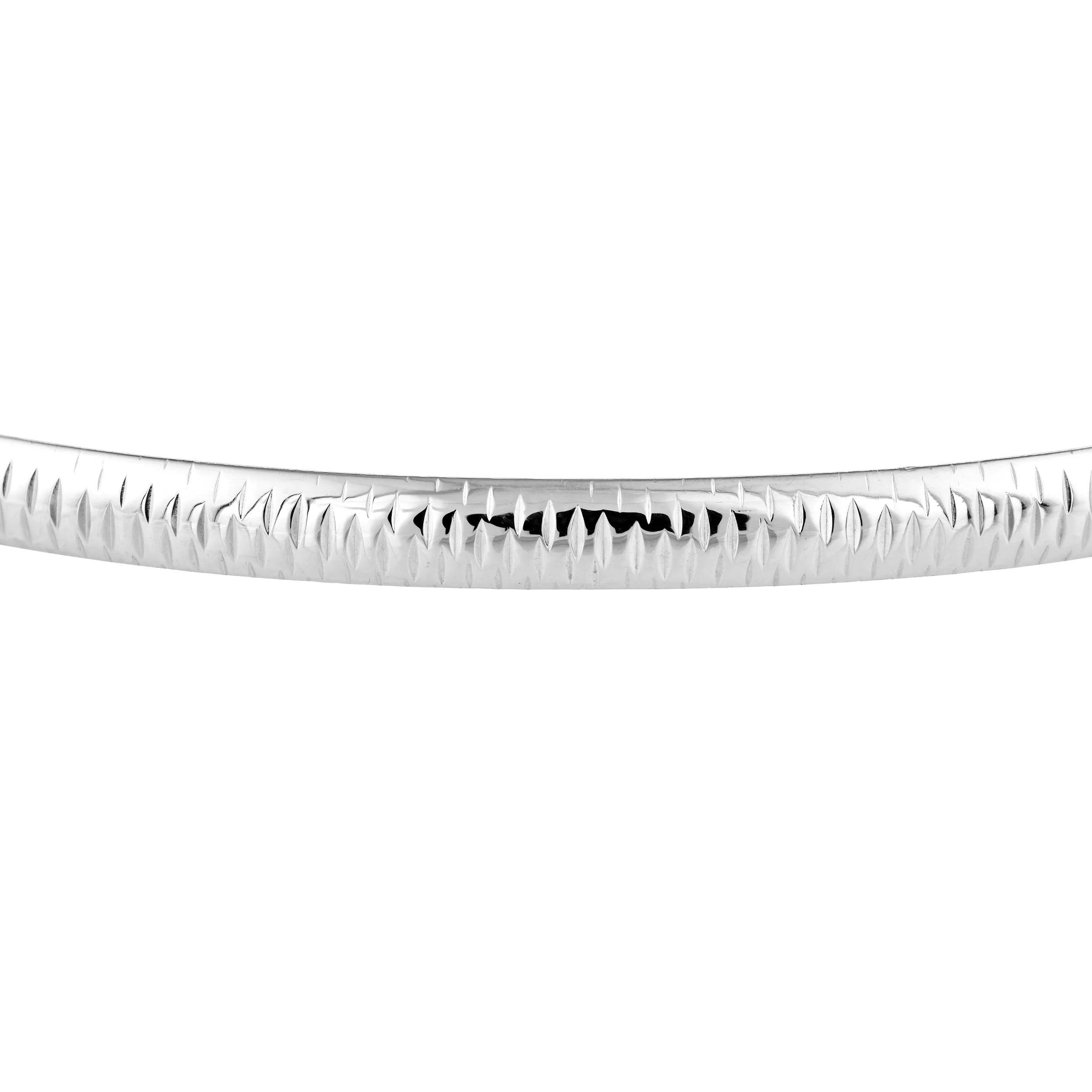 Diamond-Cut Tube Hinged Bangle