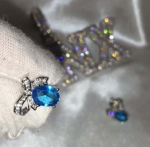 Diamond Earrings | Womens Earrings | Diamond Ear Studs | Womens Stud Earrings | Aquamarine Earrings | Blue Diamond Earrings | Mens Ear Studs
