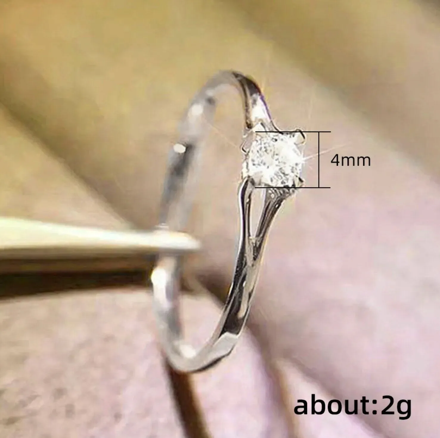 Diamond Engagement Ring | Thin Engagement Ring | Solitude Diamond Ring | Womens Engagement Ring | Solitude Engagement Ring