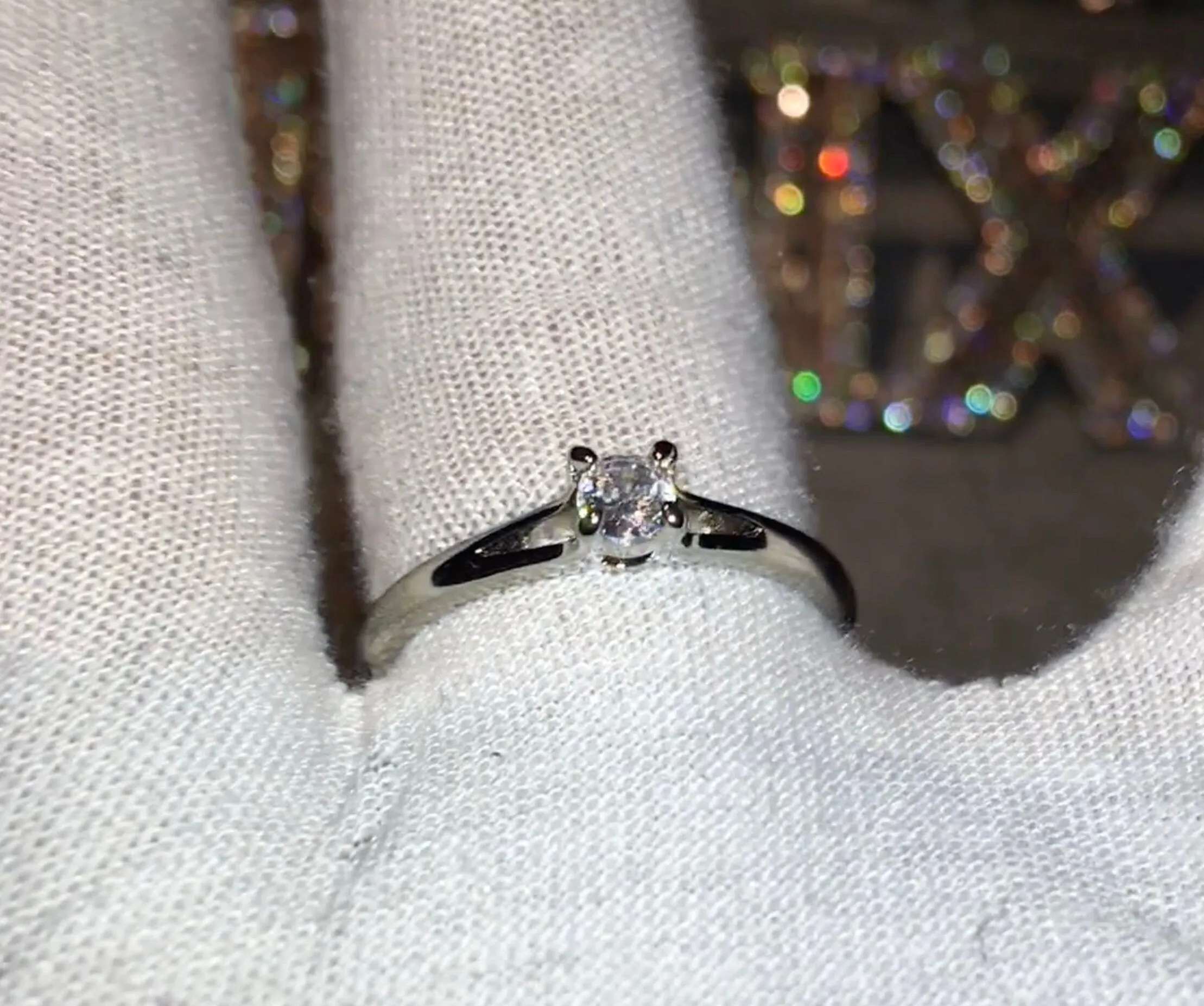 Diamond Engagement Ring | Thin Engagement Ring | Solitude Diamond Ring | Womens Engagement Ring | Solitude Engagement Ring