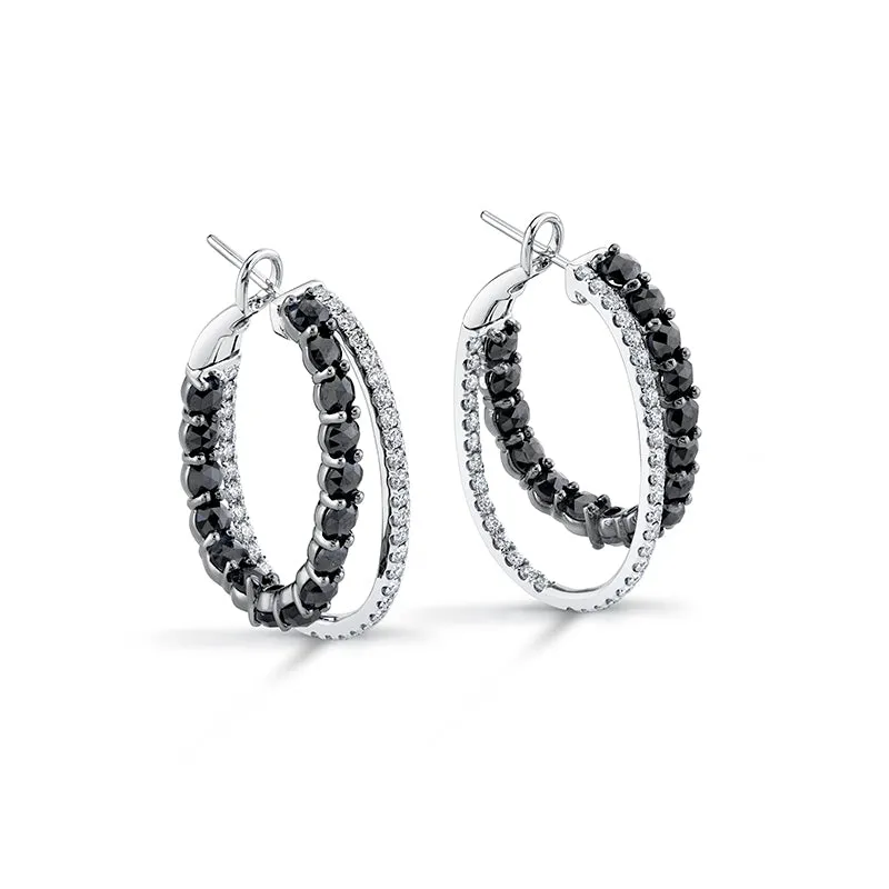 Diamond Hoop Earrings