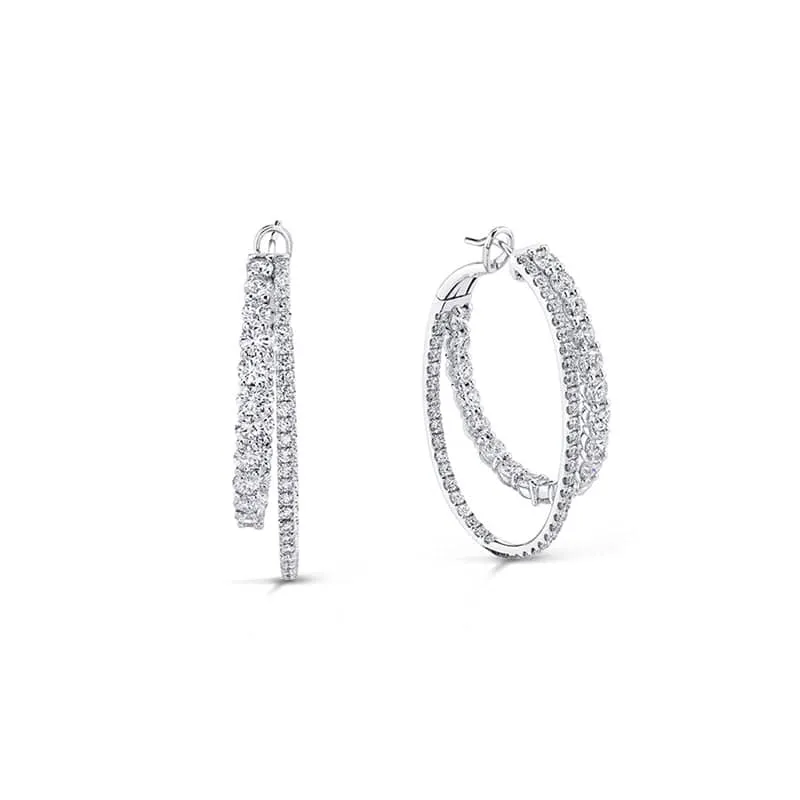 Diamond Hoop Earrings