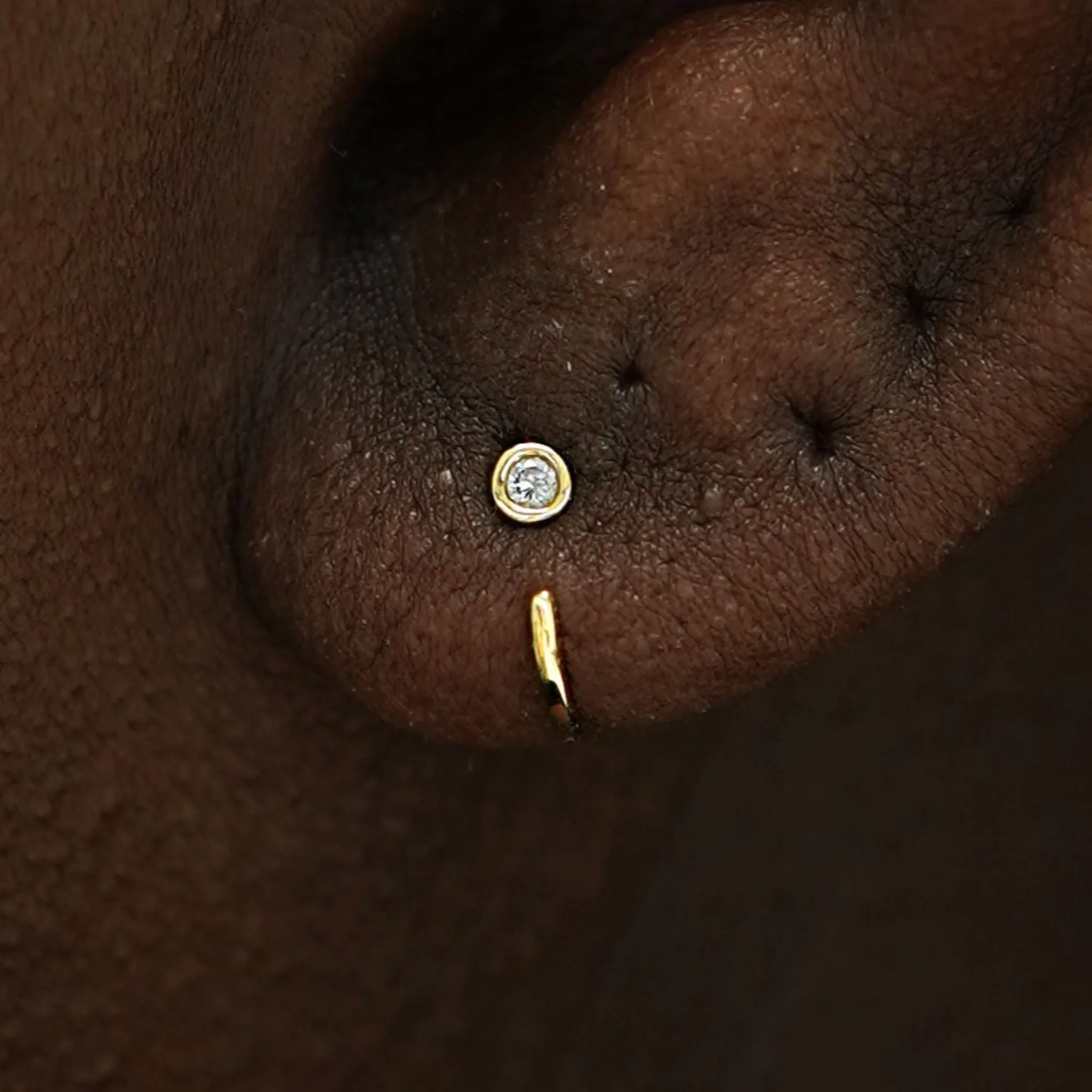 Diamond Open Hoop